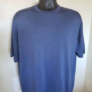 $800 Silk Cashmere Malo Blue T-Shirt Made in Italy NWD - Size 54 Large